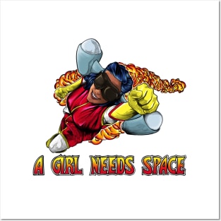 A Girl Needs a Jet Pack! Posters and Art